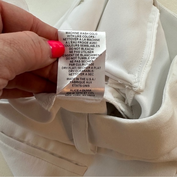 Alice + Olivia High Rise Pleated Pants Size 10 Clean Girl Aesthetic Minimalist - Picture 6 of 8